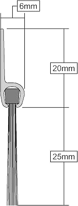 Stormguard 02SR0200838B 838mm Brown Door Brush Draught Excluder Seal Strip view 3