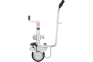 VEVOR Electric Trailer Dolly, 5500 lbs Towing Capacity, 380W 12V Motorized Jockey Wheel with 23 ft/min Moving Speed, 12.2-24.8 in Adjustable Clamp Height & 8 in Rubber Tire, for Moving Caravan Boat