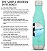 Simple Modern 9 oz Wave Water Bottle - Stainless Steel Hydro Kids Flask - Double Wall Vacuum Insulated Reusable Teal Small Metal Coffee Leakproof - Oasis