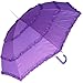 RainStoppers Women's Open Parasol Umbrella with Three Ruffles