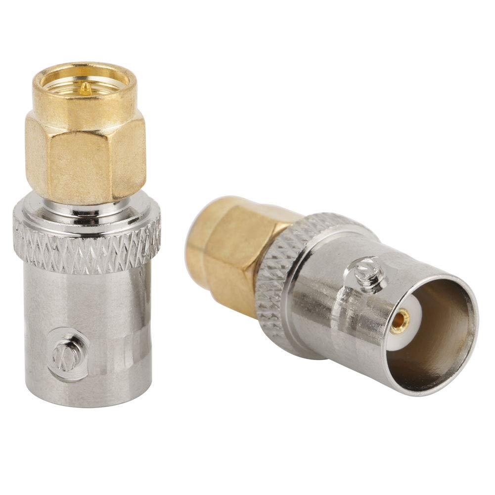 YWBL-WH 2pcs BNC to SMA Connector BNC Female to SMA Male Type RF Coaxial Adapter Test Converter