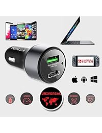 63 W Linkon Cargador de Coche con USB Tipo C entrega de potencia 2.0 y USB a Qualcomm Carga Rápida 3.0 para Macbook, Google Pixel, iPad, iPhone, Android y Nintendo Switch