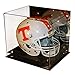 Acrylic Display Case for Full Size Football Helmet Premium Football Display Case with Black Base &Gold Risers Protects Sports Memorabilia & Collectibles, Dimension 14.5