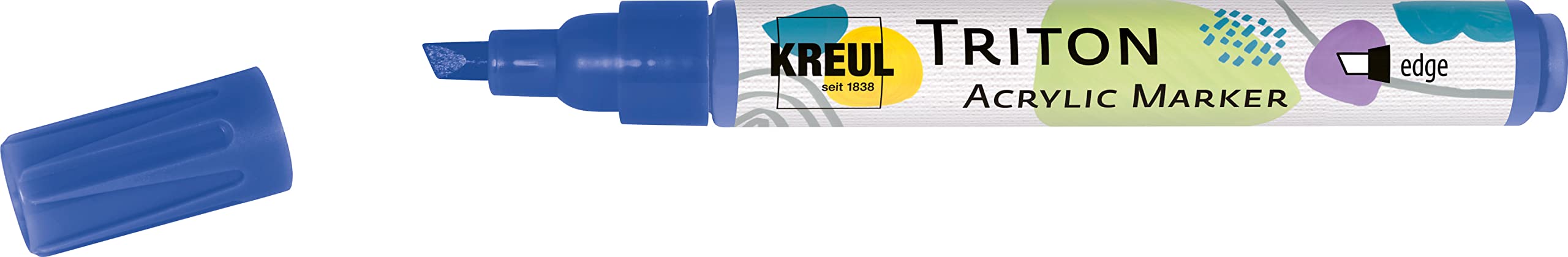 Kreul 17819 – Solo Goya Triton Chisel Tip Acrylic Paint Marker 1 – 4 mm, Ultramarine Blue