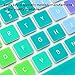 ProElife Ultra Thin Keyboard Cover Skin for Apple Wireless Keyboard with Bluetooth U.S Layout (Model: A1314, MC184LL/B) (Not Fit iMac Magic Keyboard), Soft-touch Silicone Keyboard Protector Rainbow