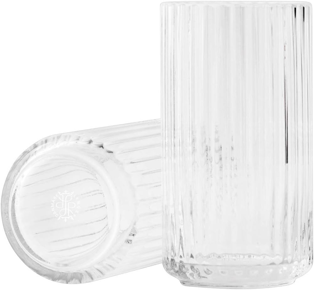 Lyngby Porcelæn Vase, Glass, transparent, 8,50x8,50x15 cm