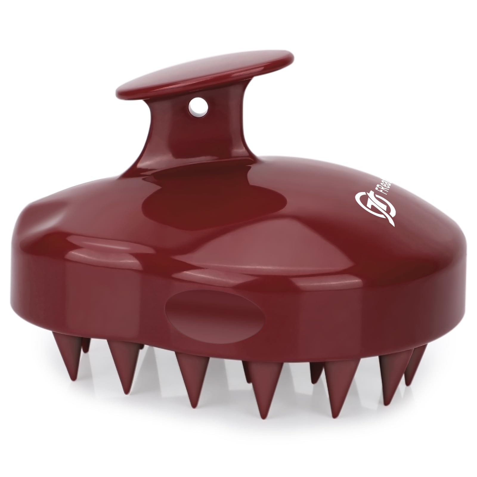 FREATECH Scalp Massager Shampoo Brush with Soft Silicone Bristles for Hair Growth and Scalp Care, Shower Hair Brush Head Massager Scalp Scrubber Exfoliator for Dandruff, Men Women Kids, Red