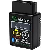 HZEL Bluetooth OBD2 Scanner for Car, OBDII Wireless Vehicle Engine Fault Code Readers Diagnostic Tool, Automotive Check Engine Light Tester Scan Tool, Universal for Most Vehicles