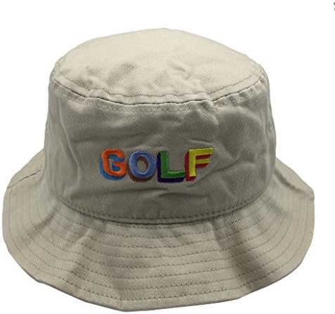 qifang liu Packable Reversible Golf Embroidered Bucket Hat Summer Fisherman Cap