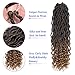 XiuYuan 6 Pcs/Lot Goddess Ombre Faux Locs Crochet Hair With Curly Ends 18 Inch Synthetic Crochet Braids Hair Extensions (T27#)
