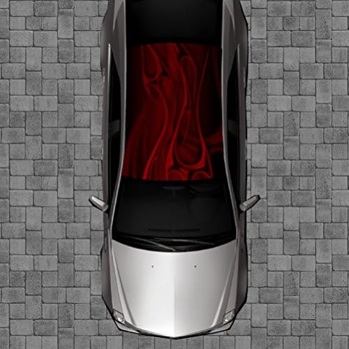 Sign Factory R37 FIRE Flames Tribal Roof Wrap - Decal Decals Wraps Vinyl Tint Avery Art Poster Image Carbon Hood Car Truck Fiber Hood