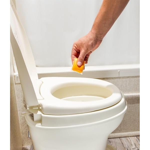 CAMCO TST MAX RV TOILET TREATMENT DROP-INS – CONTROL UNWANTED ODORS AND BREAK DOWN WASTE AND TISSUE – SAFE SEPTIC TANK TREATMENT – ORANGE SCENT – 15-PACK (41189)