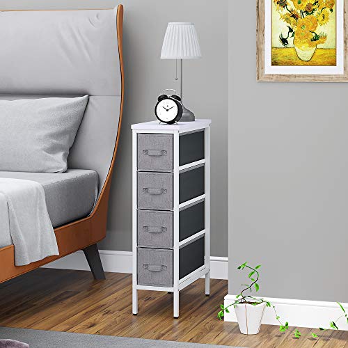 HOMEFORT Narrow Vertical Dresser, 4Drawer Chest, Storage Organizer