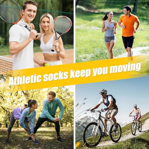 SockWaddles Trainer Socks for Men Women,6 Pair Breathable Ankle Socks with Cushion,Anti Blister Running Socks with Arch Support，Low Cut Cotton Sports Socks