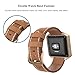 SWEES Leather Bands Compatible with Fitbit Blaze Smart Watch, Genuine Leather Replacement Band with Metal Frame Small & Large for Women Men, Champagne Gold, Rose Gold, Black, Brown, White, Grey, Beige