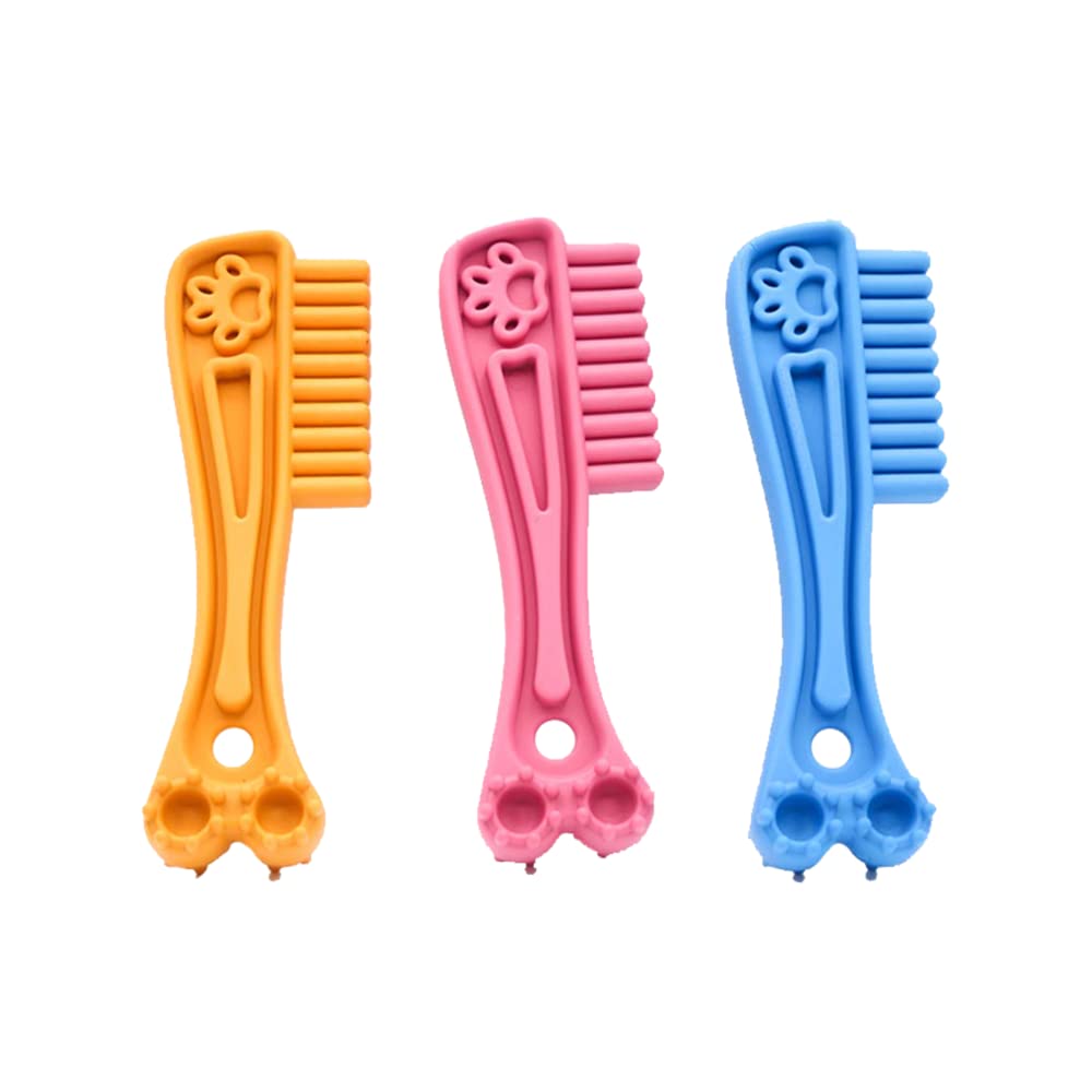 EcoPet Toothbrush Shaped Dog Chew Toy 3 Assorted Colours