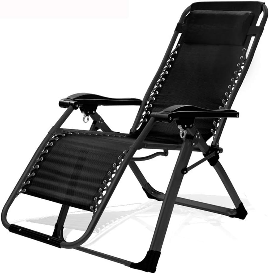 ZMCOV Garden Patio Deck Chairs, Metal Sun Lounger, Zero