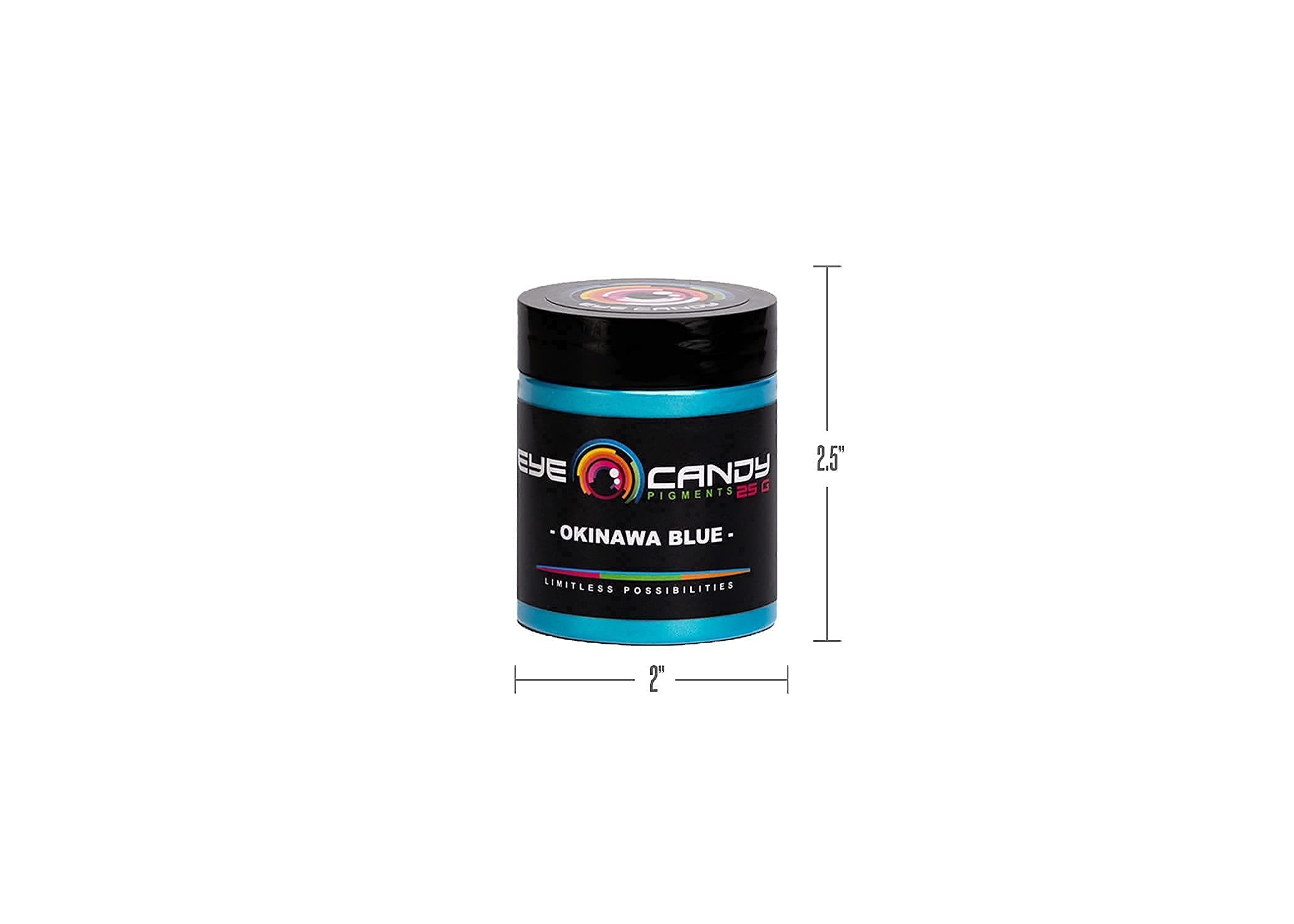Eye Candy Premium Mica Powder Pigment “Okinawa Blue” (25 gr) Multipurpose DIY Arts and Crafts Additive | Natural Bath Bombs, Resin, Paint, Epoxy, Soap, Nail Polish, Lip Balm