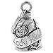 Guardian Bell Lady Rider Bell Good Luck Bell w/Keyring & Black Velvet Gift Bag | Motorcycle Bell | Lead-Free Pewter | Good Luck Gift to Friends & Family | Bike Bell | Made in USA