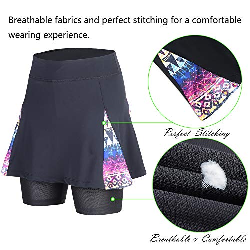 image for BELE ROY Women's Active Athletic Skort Casual Golf Skirt with Underwea