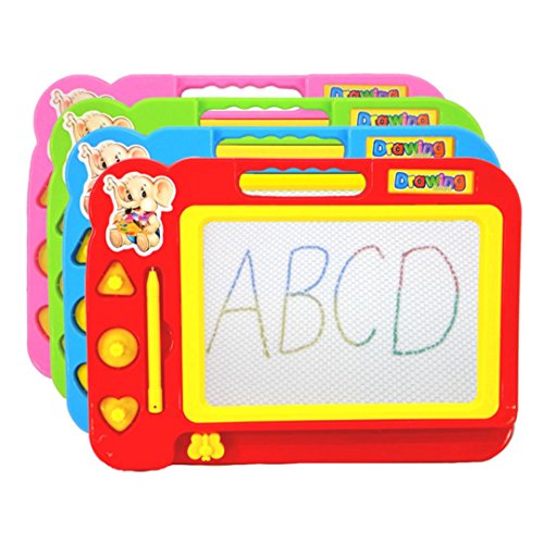DEESEE(TM) Children Kid DIY Cartoon Color Magnetic Writing Painting Drawing Graffiti Board Toy Preschool Tool Christmas Gift (Pink)
