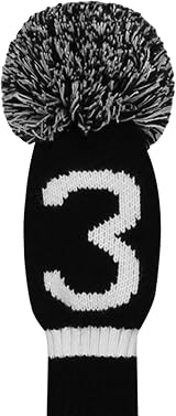 Scott Edward Knitted Golf Head Covers 3Pcs Driver Woods Fairway Hybrids Black view 6