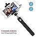 PerfectDay Self-portrait Monopod Extendable Wired Selfie Stick with built-in Remote Phone Holder for iPhone 6s 6 6 plus 5 5s 5c, Android Wired
