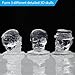 Kidac Skull Ice Cube Mold Creative 3D Skull Mold Food-Grade Flexible Silicone Skull Ice Cube Tray for Chilling Drinks BPA Free (Set of 3 Different Skull Molds)