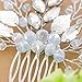 Unicra Bride Crystal Wedding Hair Combs Silver Bridal Hair Pieces Wedding Hair Accessories for Women and Girls