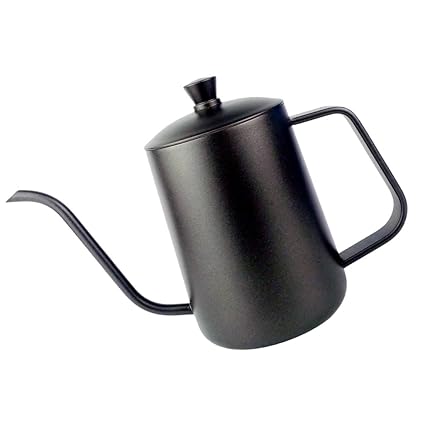 Segolike Stainless Steel Hand Drip Coffee Pot Pour Over Gooseneck Kettle 600ml Black