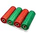 Koopi Deco Mesh 10 inch x 10 Yards Each Roll, Metallic Foil Poly Mesh Ribbon Red and Green Set for Christmas Wreaths, Swags, Craft, Party and Decorating Supplies - 4 Rolls
