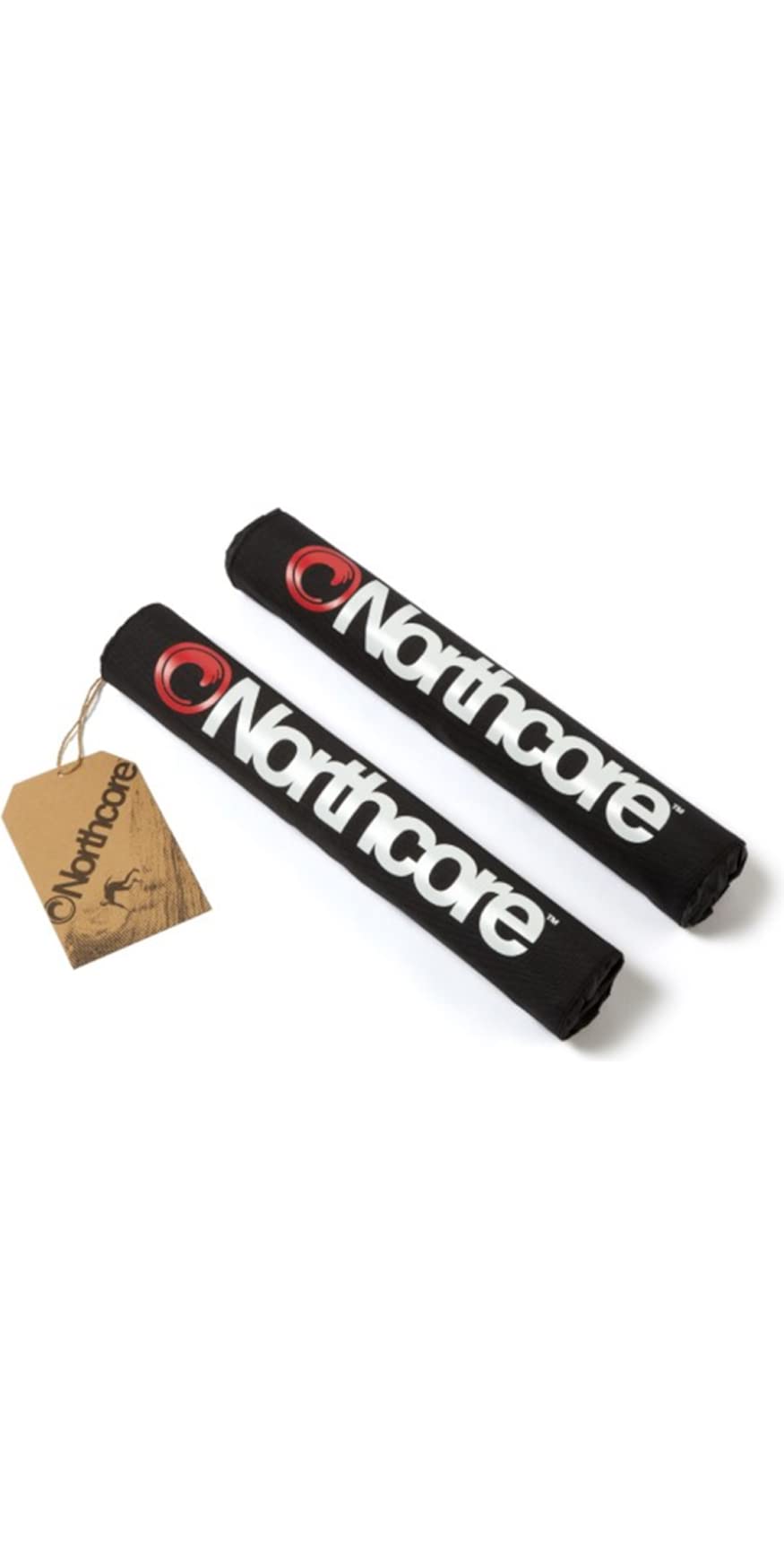 Northcore Surfing and Watersports Accessories - ECO 43cm Roof Bar Pads - Black - Waterproof Sprayproof