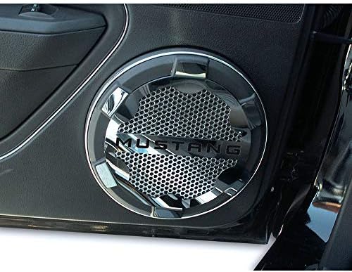 Elite Auto Chrome Acc Speaker Grille Kit fit for 05-09 Ford Mustang-Mustang Style Stainless/Polished