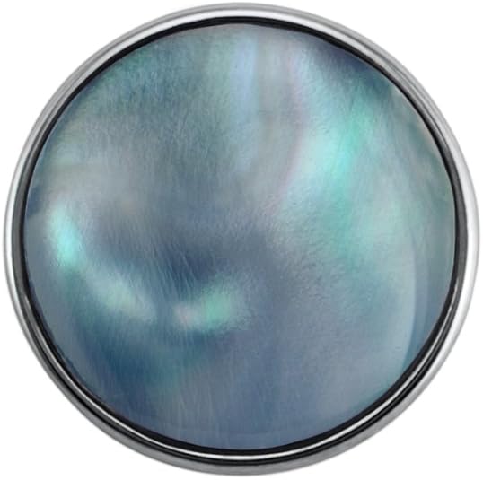 Quiges Damen Click Button 18mm Aquablaue Versilbert: Amazon.de: Schmuck