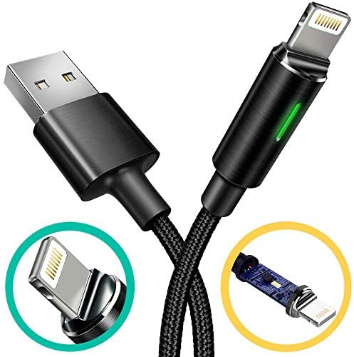 Smart iРhone USB to Lіghtnіng Charging Cable Auto Disconnect iРhone USB to Lіghtnіng Charger Replacement for Aррle Lіghtnіng to USB Cable Compatible with iРhone Xs Max Xr X 8 Plus iРad iРod and More