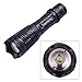 SecurityIng High Power 600 Lumens Zoomable LED Flashlight 5 Modes Focus Adjustable Torch for Hiking, Camping, Traveling and Home Using (18650 or AAA Battery Not Included)