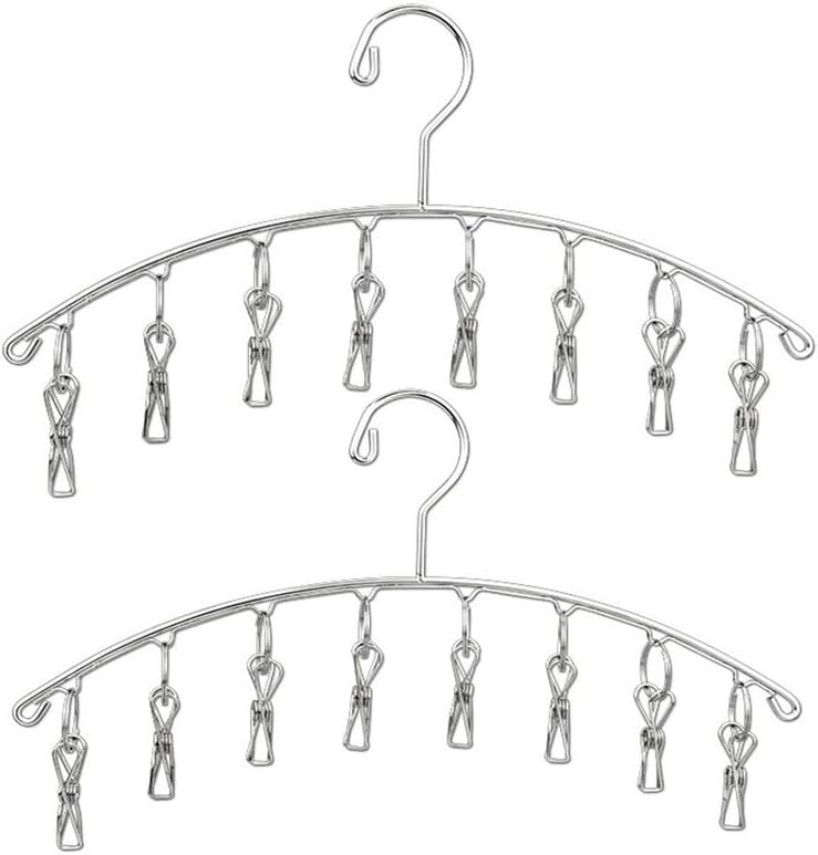 Yooaky Laundry Hangers with Clips,Laundry Drying Rack for Socks, Baby Clothes, Cloth Diapers, Bra