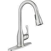 Moen Kaden Spot Resist Stainless One-Handle Transitional Kitchen Pulldown Faucet with Reflex and Power Clean Spray Technology