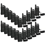 Retevis RT22 Walkie Talkies Adults Long Range Channel Lock Emergency Alarm 16CH UHF CTCSS DCS VOX Handsfree Business Two-Way Radios Mini (20 Pack)