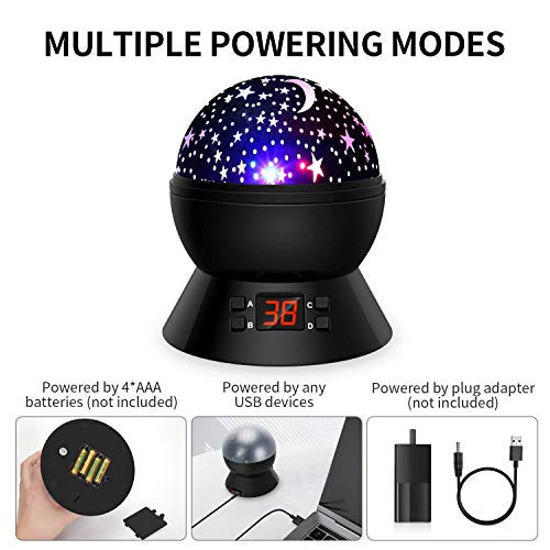 image for FKANT Star Projector, Night Lights for Kids 360-Degree Rotating Star M