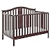 Graco Solano 4-in-1 Convertible Crib With Mattress, Espresso, Converts to Toddler Bed Day Bed or Full Bed, Three Position Adjustable Height Mattress (Premium Mattress Included)
