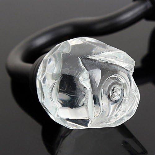 2 Pcs Coat Hangers Mount Alloy Crystal Wall Coat Hat Hook Tieback Curtain Hooks Tassel Towel Hanger Coat Hangers Wall (Black)