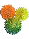 3 Flashing Spiky Balls - with Noise, Durable and Safe for Kids, Pets love 'em too