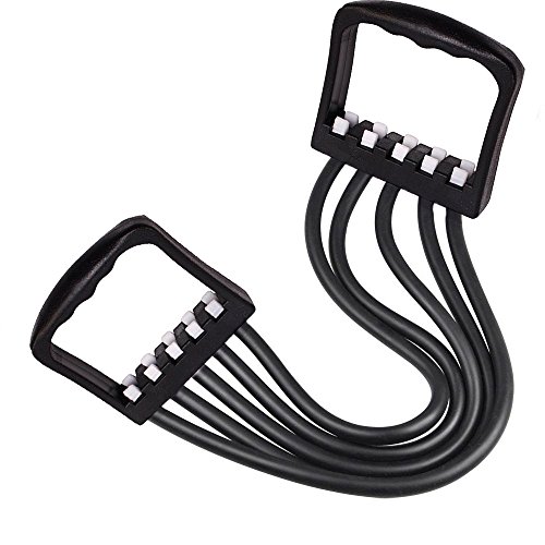 T-hurry adjustable 5 tubes chest expander home chest exerciser du…