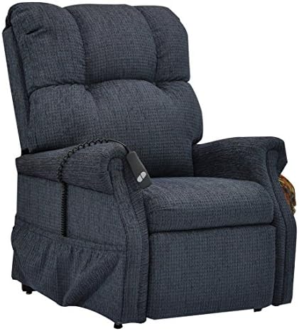 Medlift Wood Living Room Chair Med Lift Three-Way Reclining Lift Chair - Dawson - Blue 33.5 X 41.5 X 41.5 Inches Blue Model # 1153-DB