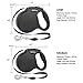 WINSEE Retractable Dog Leash 16ft Dog Walking Leash for Small Medium Large Dogs up to 110lbs, Tangle Free Leash, Reflective Leash Cord, One-Handed Brake, Pause, Lock