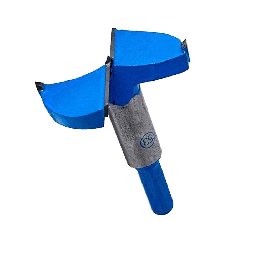 53mm Blue Hole Saw Drill Bit Tool Auger Opener Wood Drilling Woodworking Hinge Hole Drilling Boring Bit Cutter