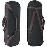 YYDINA 4/4 Full Size Violin Case,Lightweight Portable Travel Carrying Bag,with Plush Lining,Shoulder Straps,Anti-Scratch,Professional Oblong Shape,for Violin(BLACK)