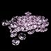 BIHRTC 12Pcs 38mm Galss Crystal Teardrop Chandelier Prisms Parts Hanging Galss Crystal Pendants Beads +50pcs Metal Split Ring + 50pcs 14mm Octagonal Beads (Pink)