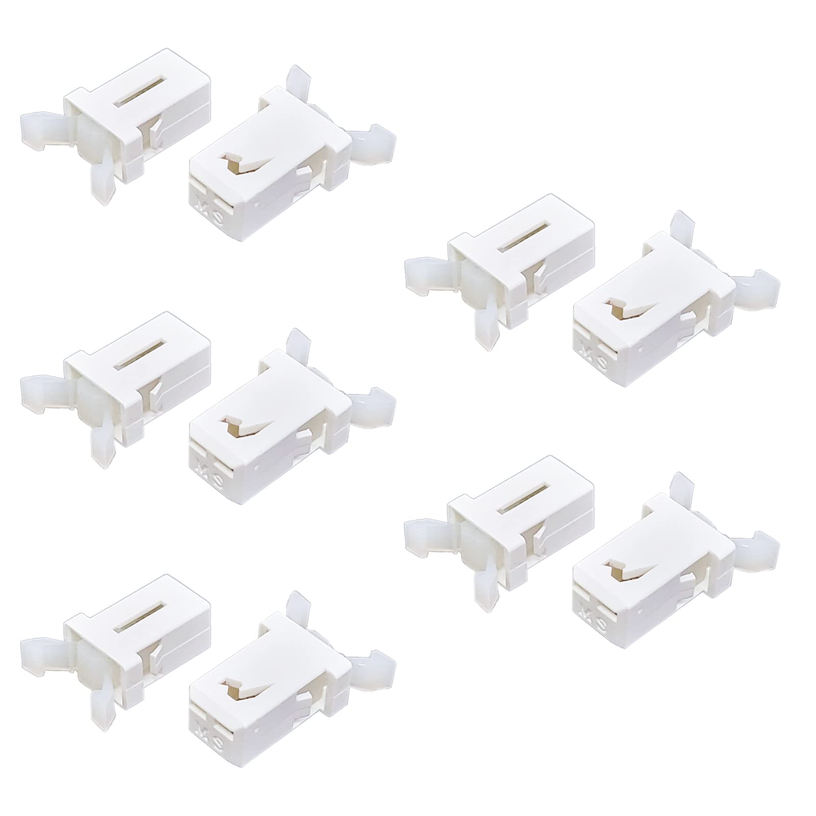 Young Wolf 10x Touch Top Lid Bin Latch Lock Plastic Spare Repair Replacement Compatible with Brabantia from 3 to 50 Litre Touch Lid Bin Car Sunglasses Holder Set (White)